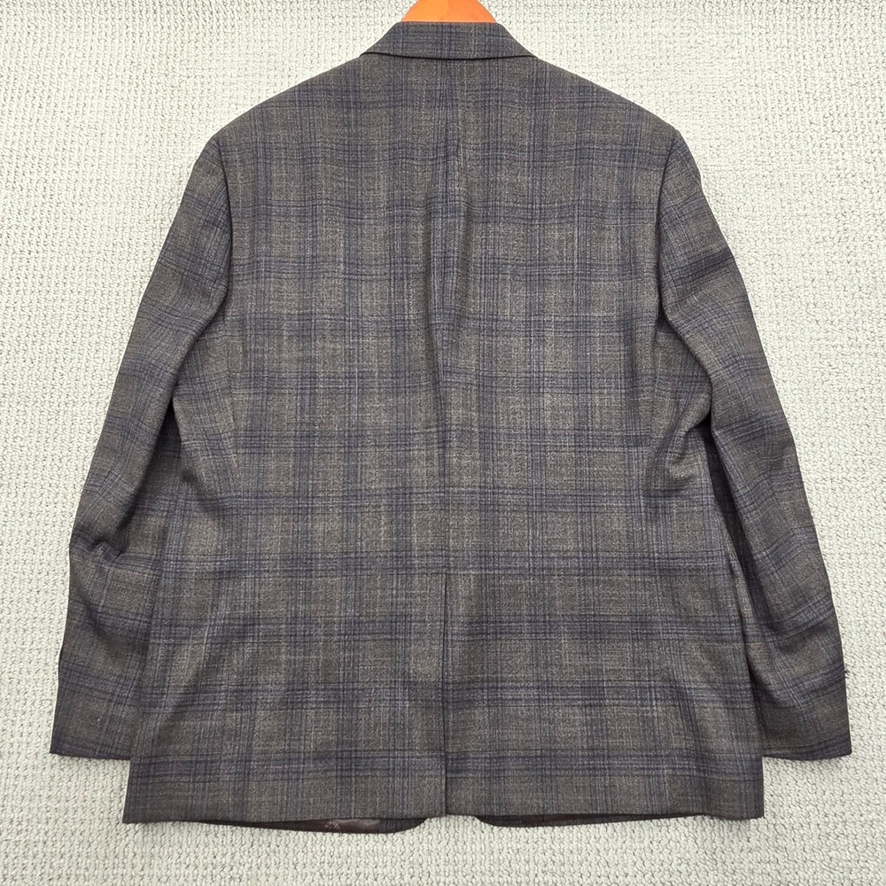 Lauren Ralph Lauren Mens 42S Blazer Brown Blue Plaid Two Button Sport Coat 42 S - Picture 8 of 9
